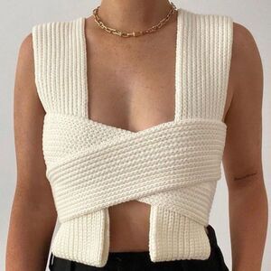 Simonett Spring Nanu Knit Top in White Size Small Medium